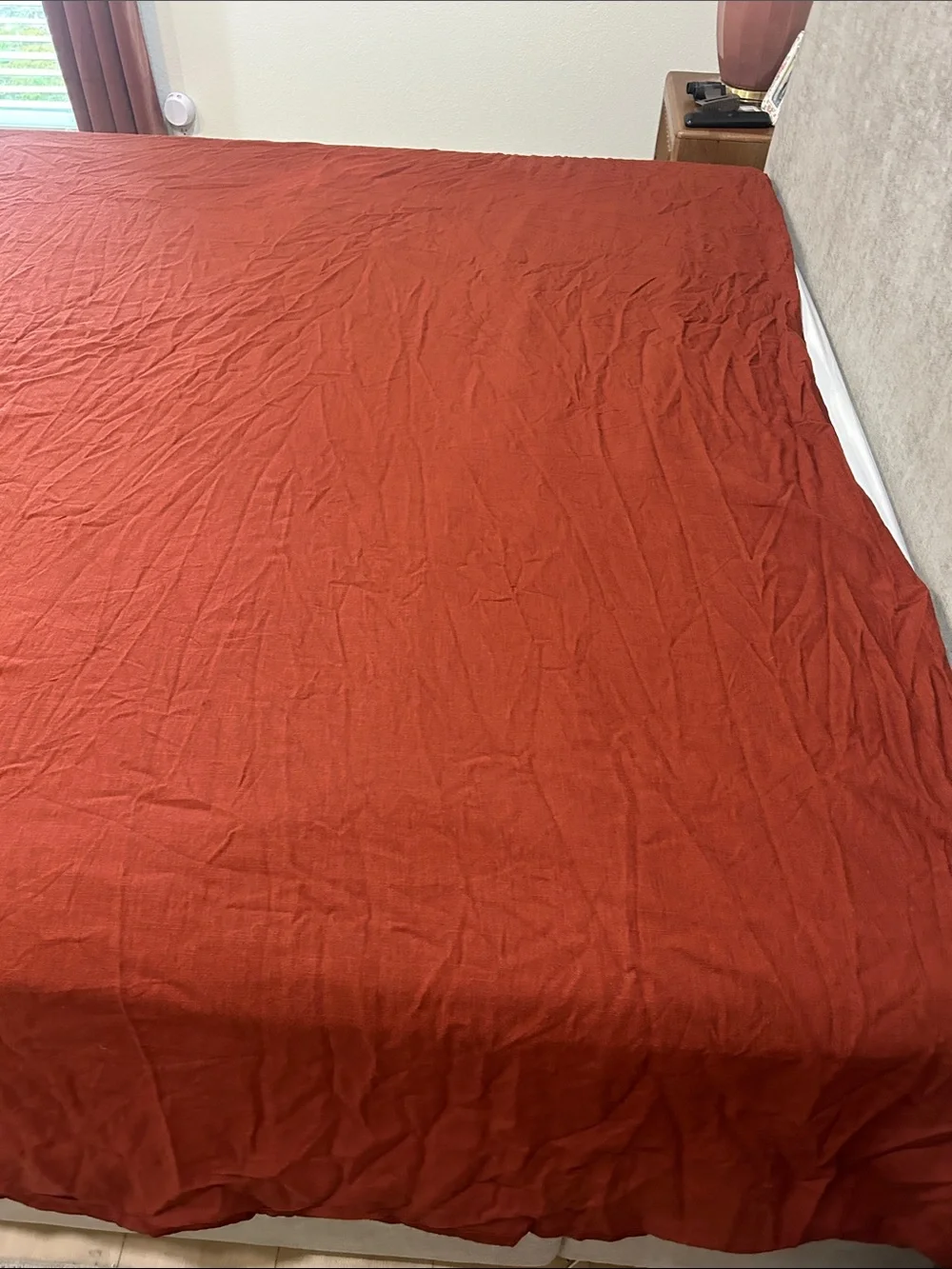 Casaluna Rust Linen King Duvet Set